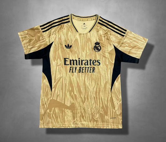 25/26 Real Madrid Training Gold Kit
